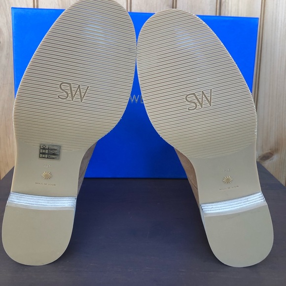 Stuart Weitzman Sondra Pearl Suede Combat Boots - Picture 3 of 6